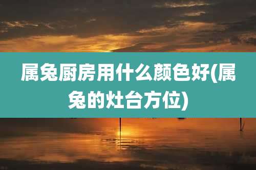 属兔厨房用什么颜色好(属兔的灶台方位)