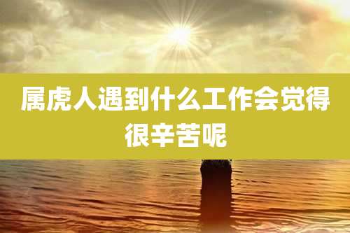 属虎人遇到什么工作会觉得很辛苦呢