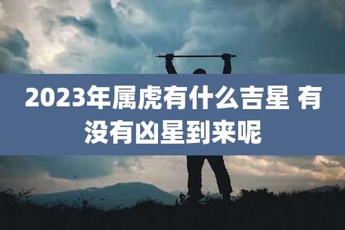 2023年属虎有什么吉星 有没有凶星到来呢