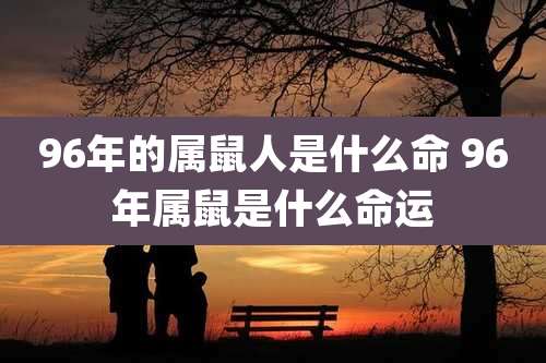 96年的属鼠人是什么命 96年属鼠是什么命运