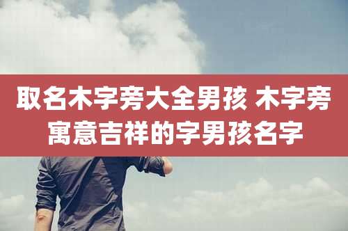 取名木字旁大全男孩 木字旁寓意吉祥的字男孩名字