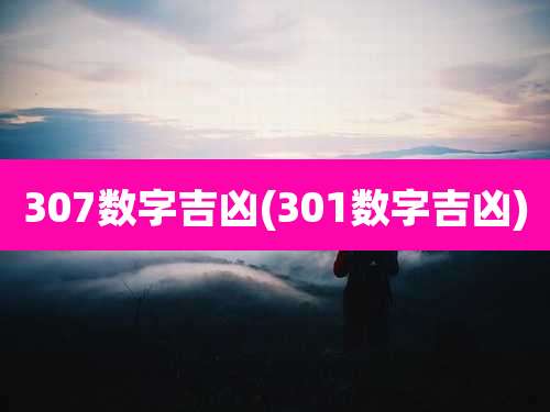 307数字吉凶(301数字吉凶)