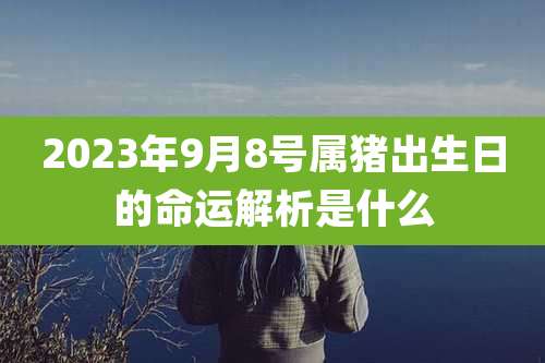 2023年9月8号属猪出生日的命运解析是什么