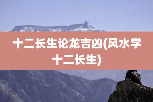 十二长生论龙吉凶(风水学十二长生)