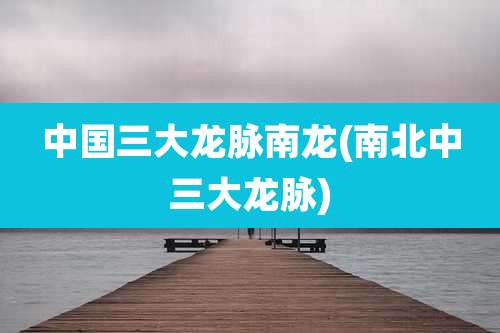 中国三大龙脉南龙(南北中三大龙脉)