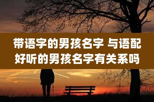 带语字的男孩名字 与语配好听的男孩名字有关系吗