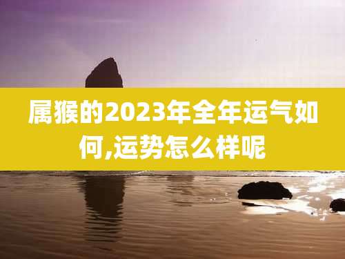 属猴的2023年全年运气如何,运势怎么样呢
