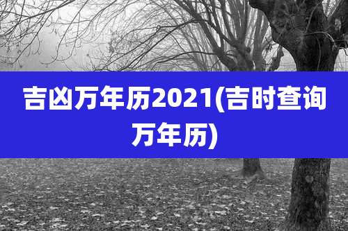 吉凶万年历2021(吉时查询万年历)