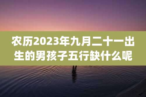 农历2023年九月二十一出生的男孩子五行缺什么呢