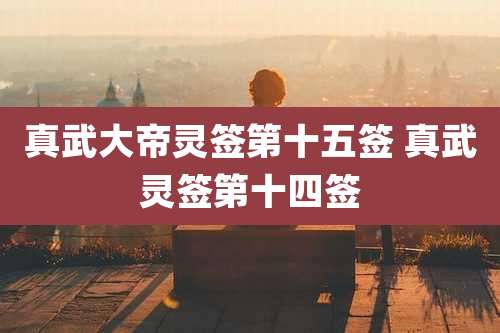 真武大帝灵签第十五签 真武灵签第十四签