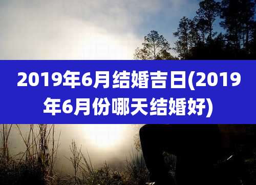 2019年6月结婚吉日(2019年6月份哪天结婚好)