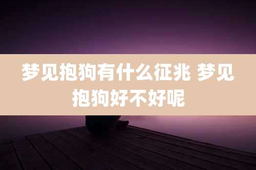 梦见抱狗有什么征兆 梦见抱狗好不好呢