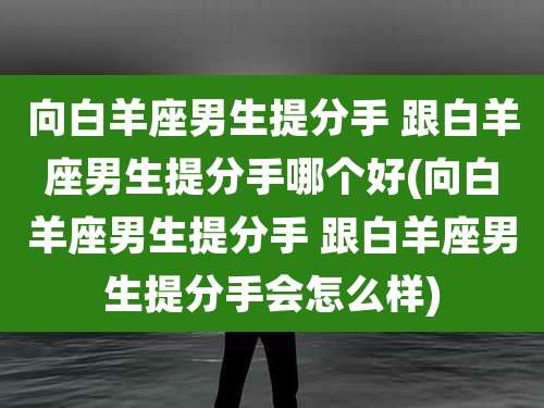 向白羊座男生提分手 跟白羊座男生提分手哪个好(向白羊座男生提分手 跟白羊座男生提分手会怎么样)