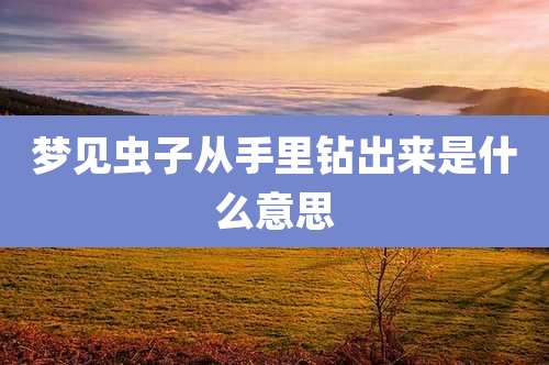 梦见虫子从手里钻出来是什么意思