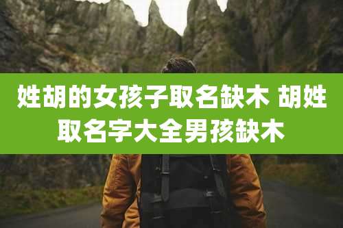 姓胡的女孩子取名缺木 胡姓取名字大全男孩缺木