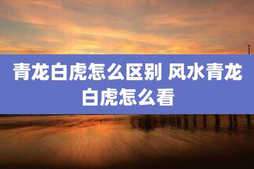 青龙白虎怎么区别 风水青龙白虎怎么看