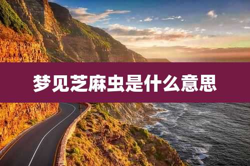 梦见芝麻虫是什么意思