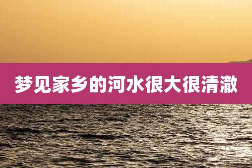 梦见家乡的河水很大很清澈