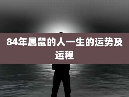 84年属鼠的人一生的运势及运程