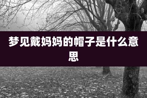 梦见戴妈妈的帽子是什么意思