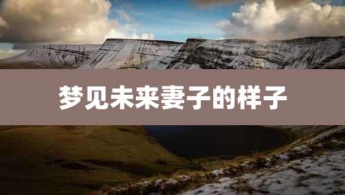 梦见未来妻子的样子