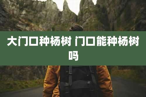 大门口种杨树 门口能种杨树吗