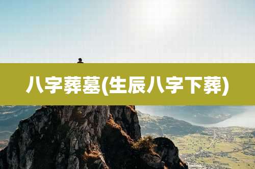 八字葬墓(生辰八字下葬)