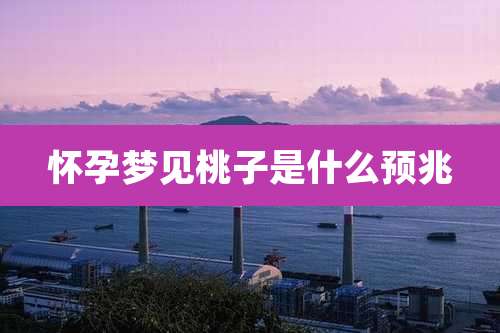 怀孕梦见桃子是什么预兆