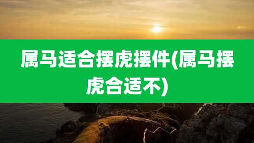 属马适合摆虎摆件(属马摆虎合适不)