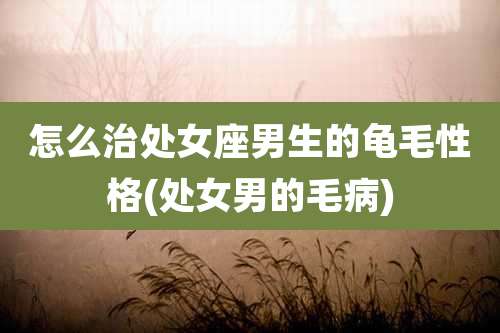 怎么治处女座男生的龟毛性格(处女男的毛病)