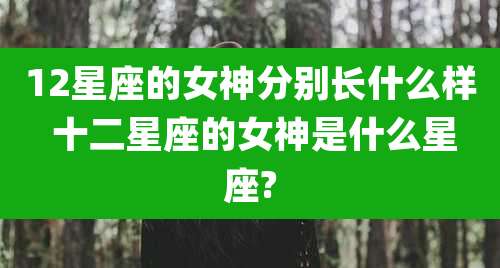 12星座的女神分别长什么样 十二星座的女神是什么星座?