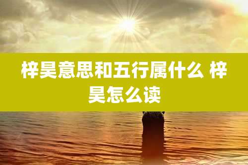 梓昊意思和五行属什么 梓昊怎么读