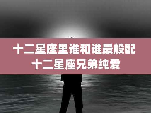 十二星座里谁和谁最般配 十二星座兄弟纯爱