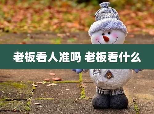 老板看人准吗 老板看什么