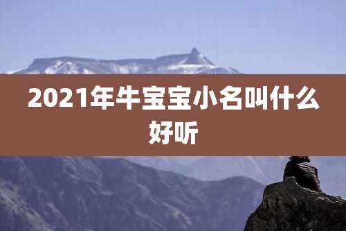 2021年牛宝宝小名叫什么好听