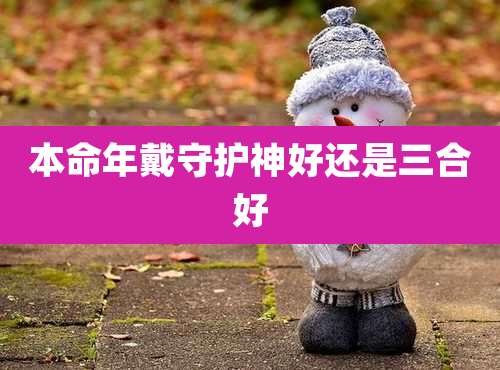 本命年戴守护神好还是三合好