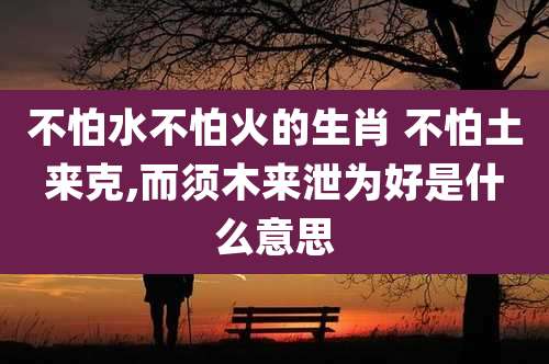 不怕水不怕火的生肖 不怕土来克,而须木来泄为好是什么意思