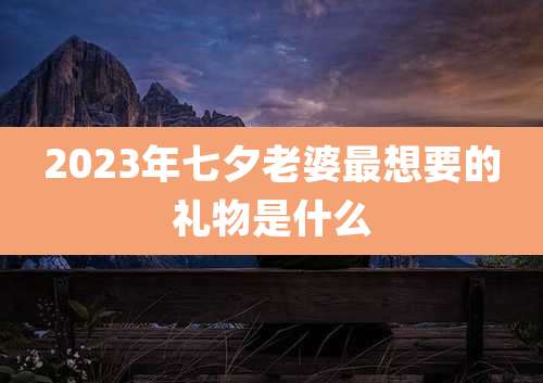 2023年七夕老婆最想要的礼物是什么