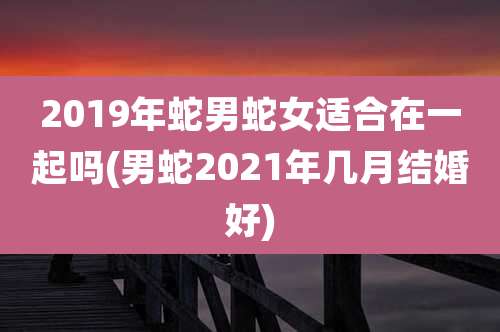 2019年蛇男蛇女适合在一起吗(男蛇2021年几月结婚好)
