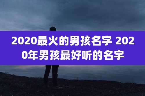 2020最火的男孩名字 2020年男孩最好听的名字