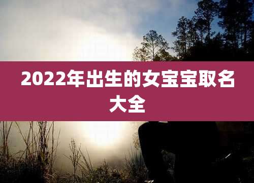 2022年出生的女宝宝取名大全