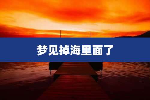梦见掉海里面了