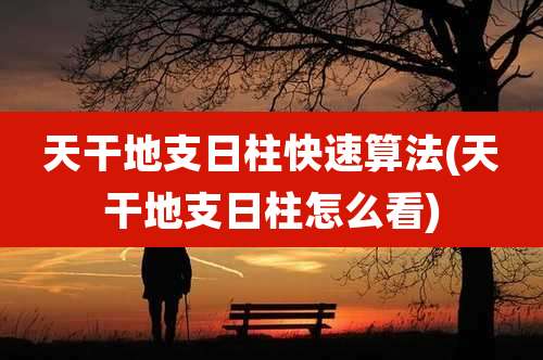 天干地支日柱快速算法(天干地支日柱怎么看)