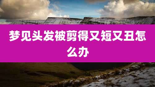 梦见头发被剪得又短又丑怎么办