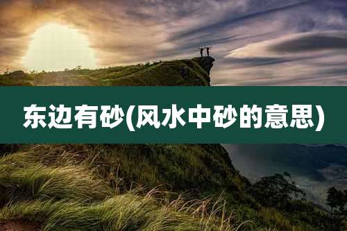 东边有砂(风水中砂的意思)