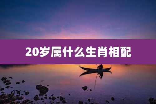 20岁属什么生肖相配
