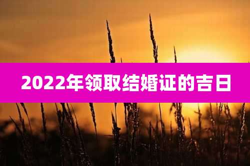 2022年领取结婚证的吉日