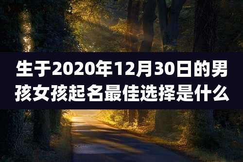 生于2020年12月30日的男孩女孩起名最佳选择是什么
