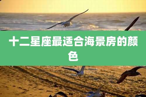 十二星座最适合海景房的颜色