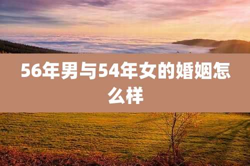 56年男与54年女的婚姻怎么样
